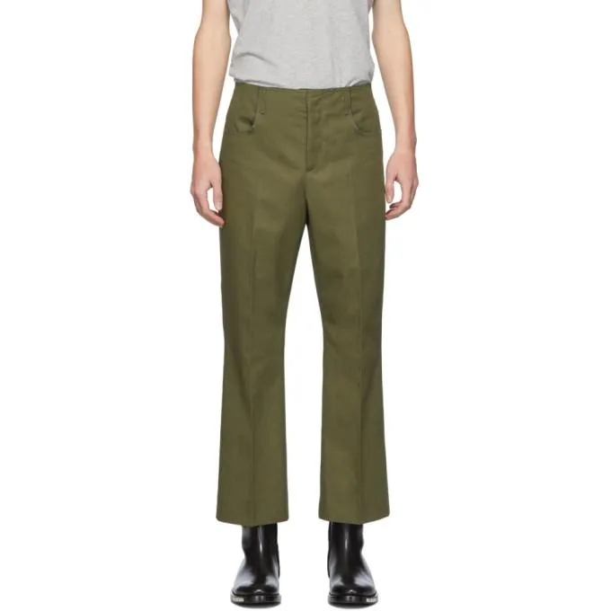 Acne Studios Khaki Twill Bootcut Trousers