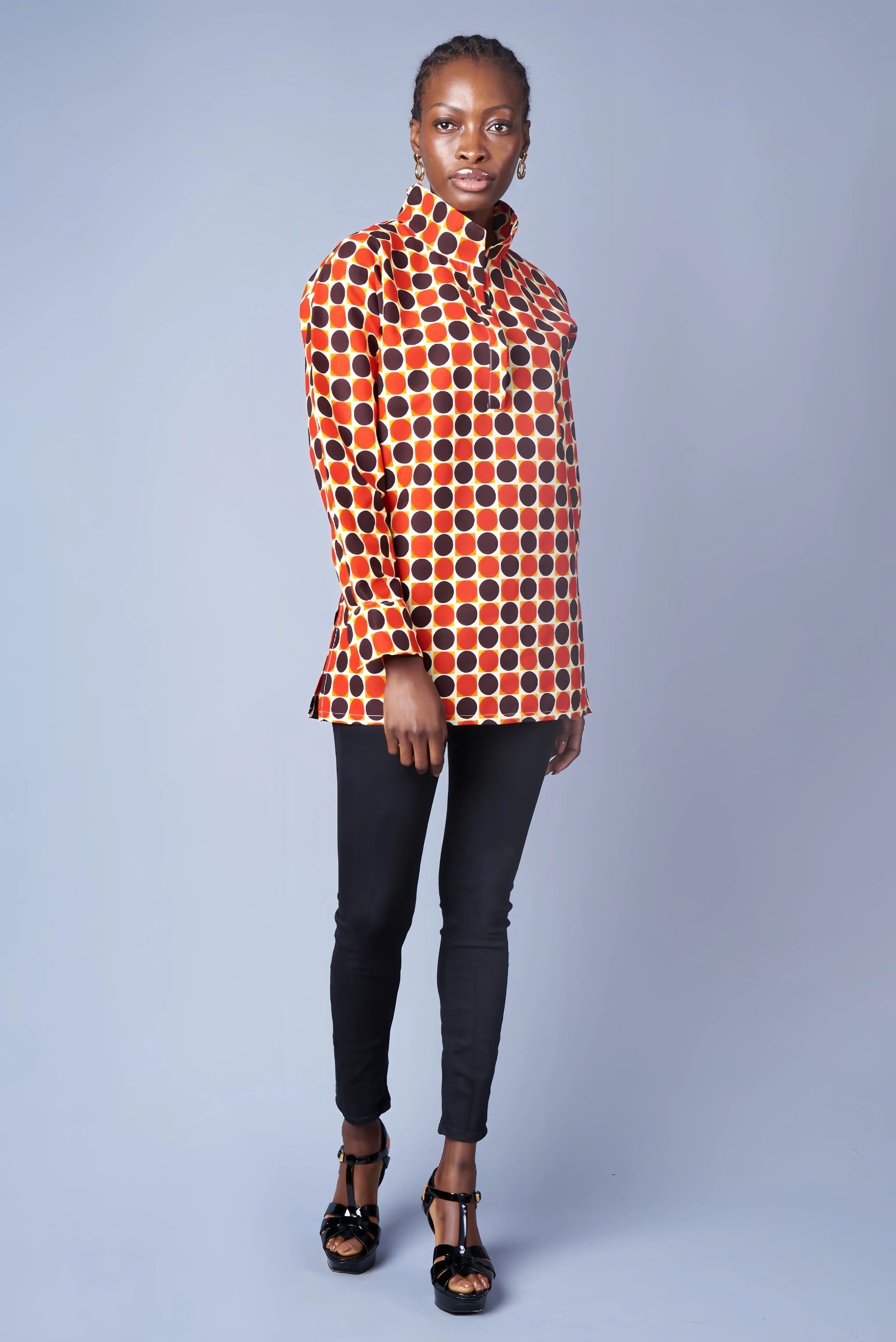Archive Sale! BOYFRIEND BLOUSE IN RED DOTS