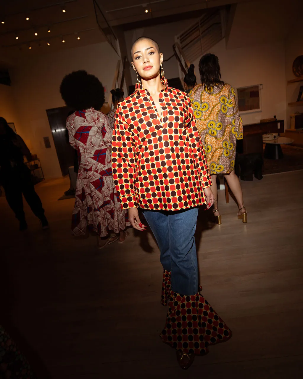 Archive Sale! BOYFRIEND BLOUSE IN RED DOTS