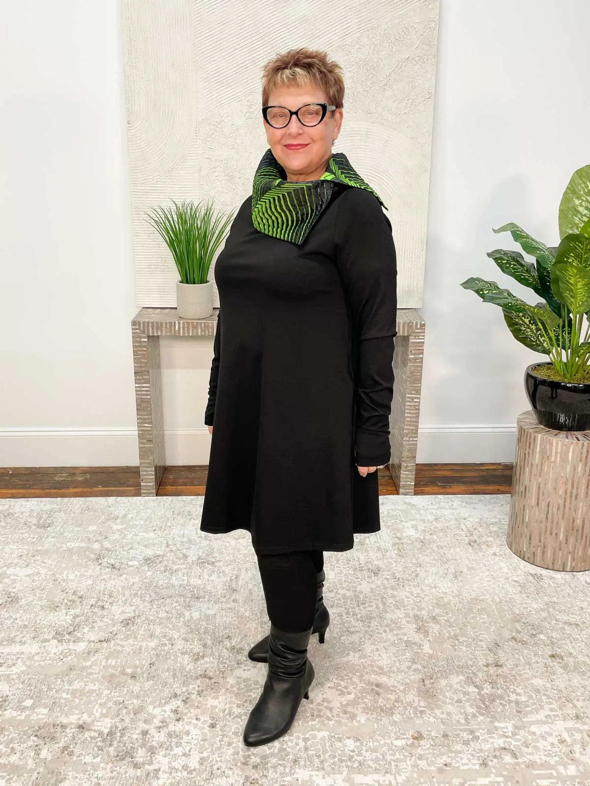 Asia Tunic, Black/Green