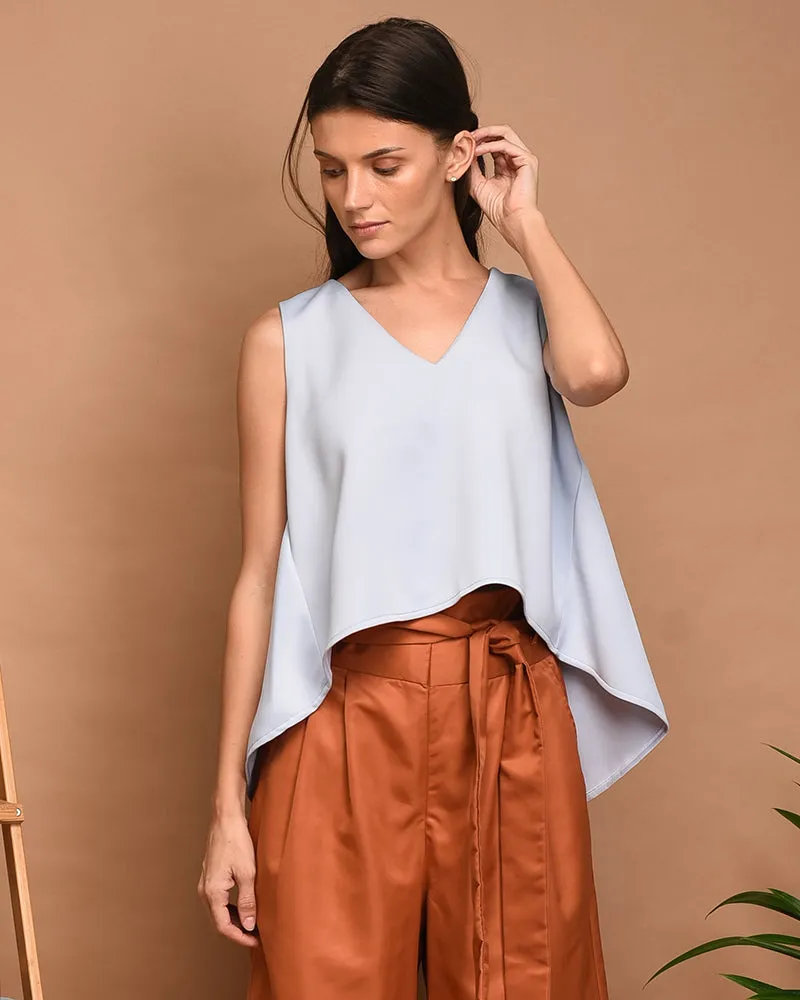Audrina V-Neck Jersey Top
