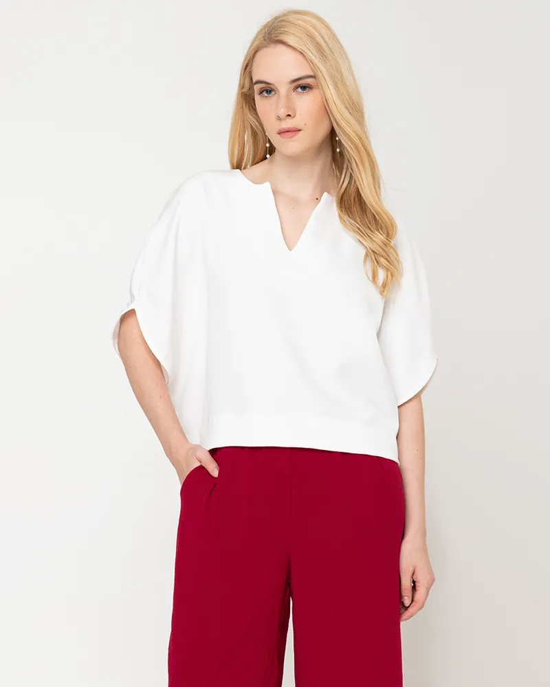 Avery V-Neck Neocrepe Top