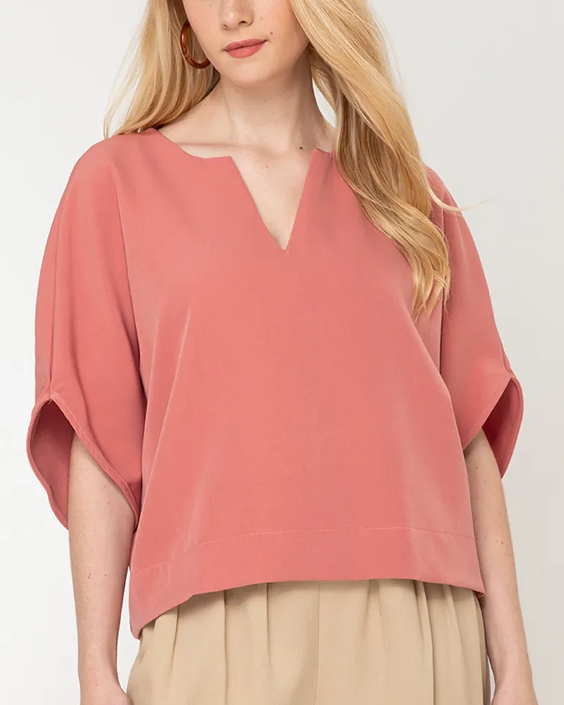 Avery V-Neck Neocrepe Top