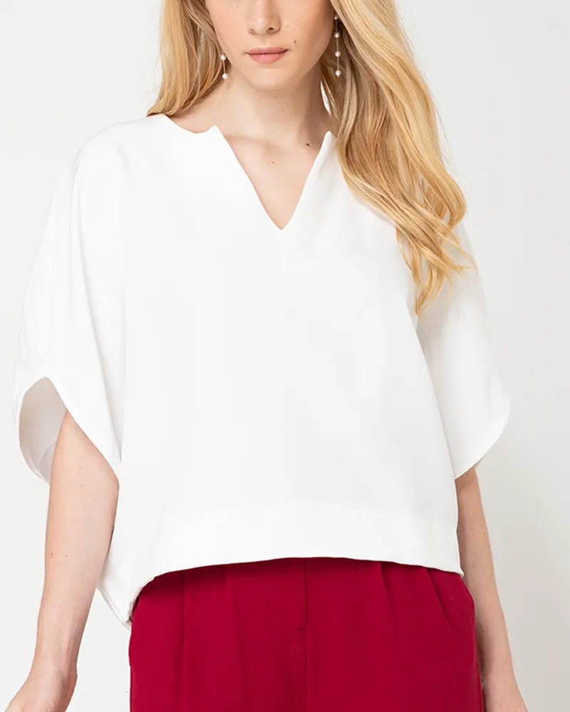 Avery V-Neck Neocrepe Top
