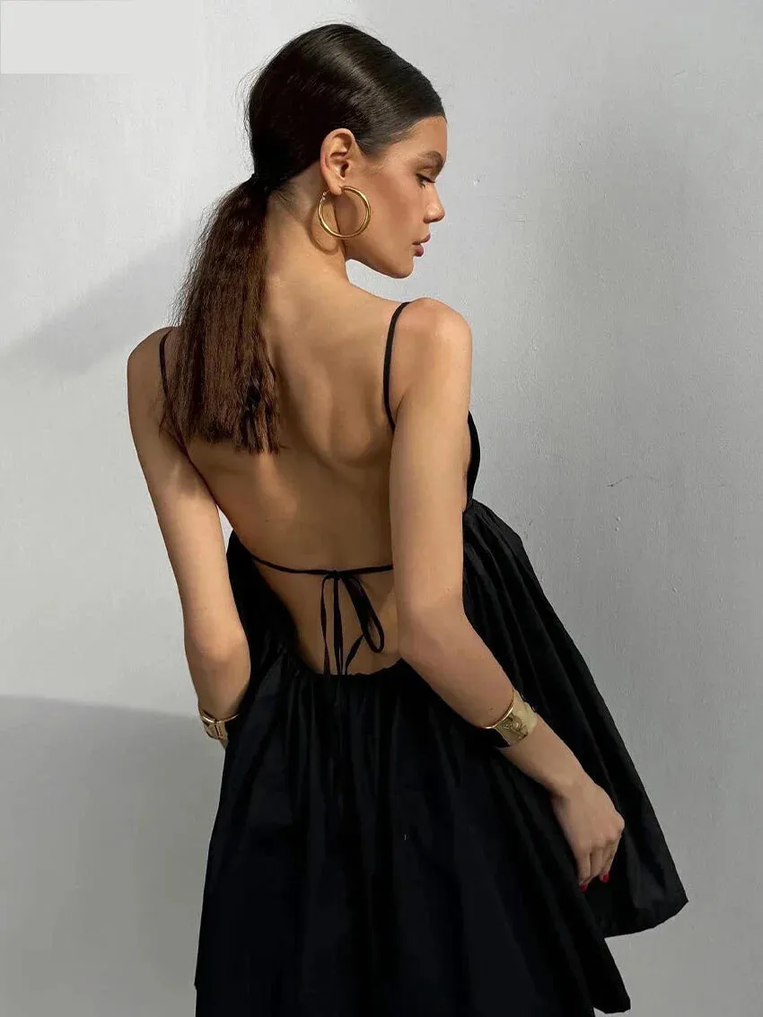 Backless Tent Dress for Summer Gatherings