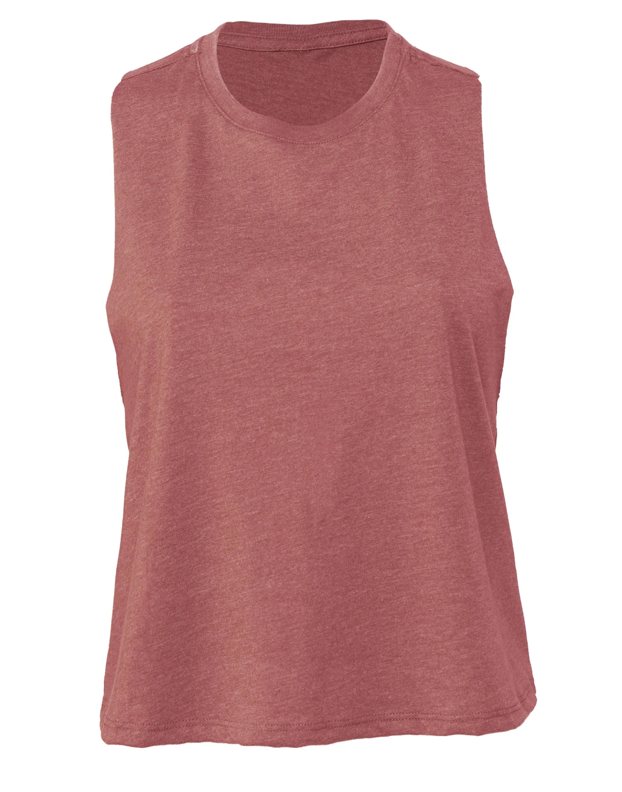 BE6682 Bella Womens Racerback Cropped Tank