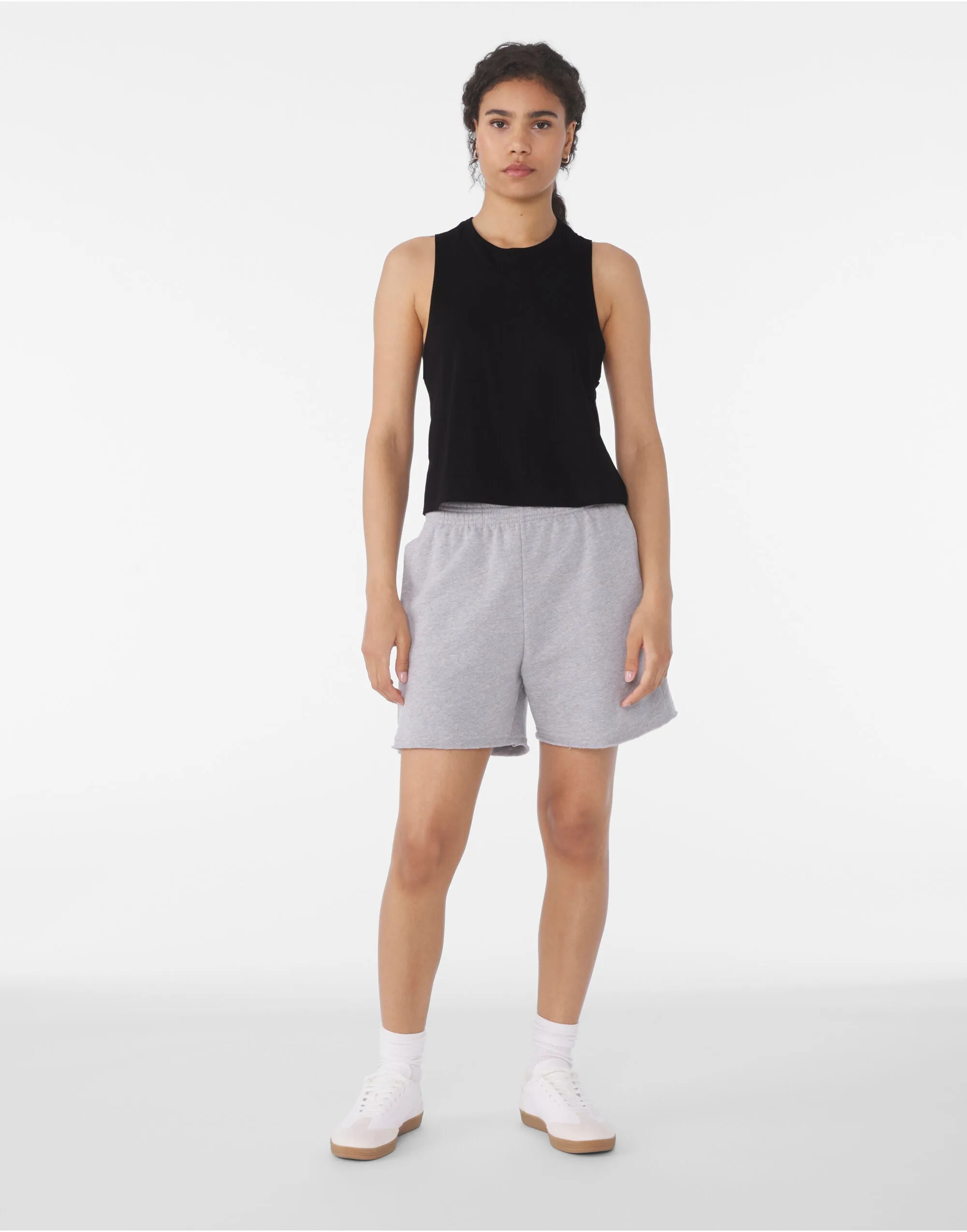 BE6682 Bella Womens Racerback Cropped Tank