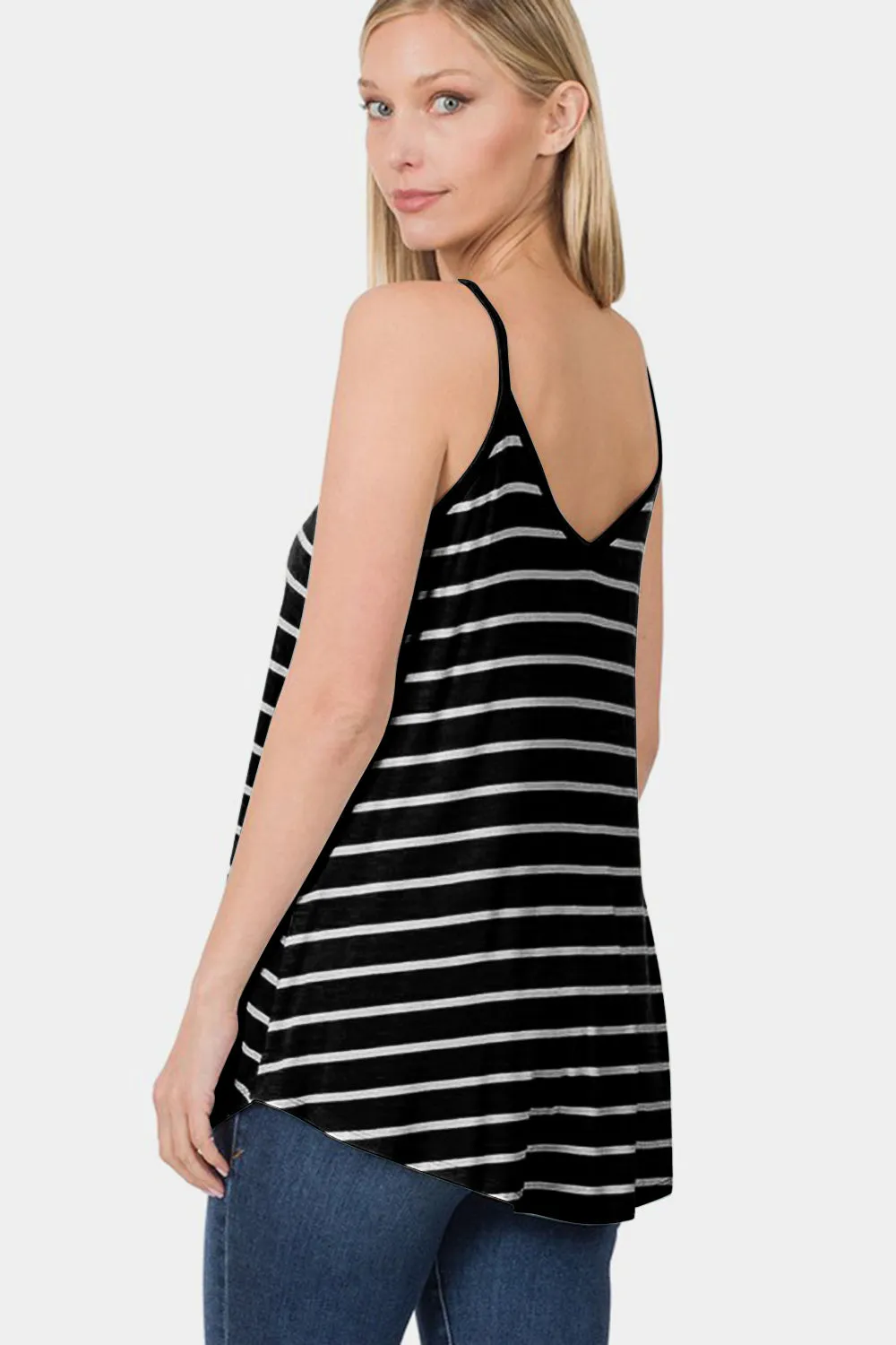 Black & White V-Neck Cami