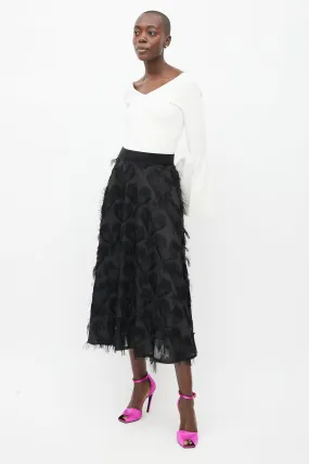 Black Fringe Star Skirt