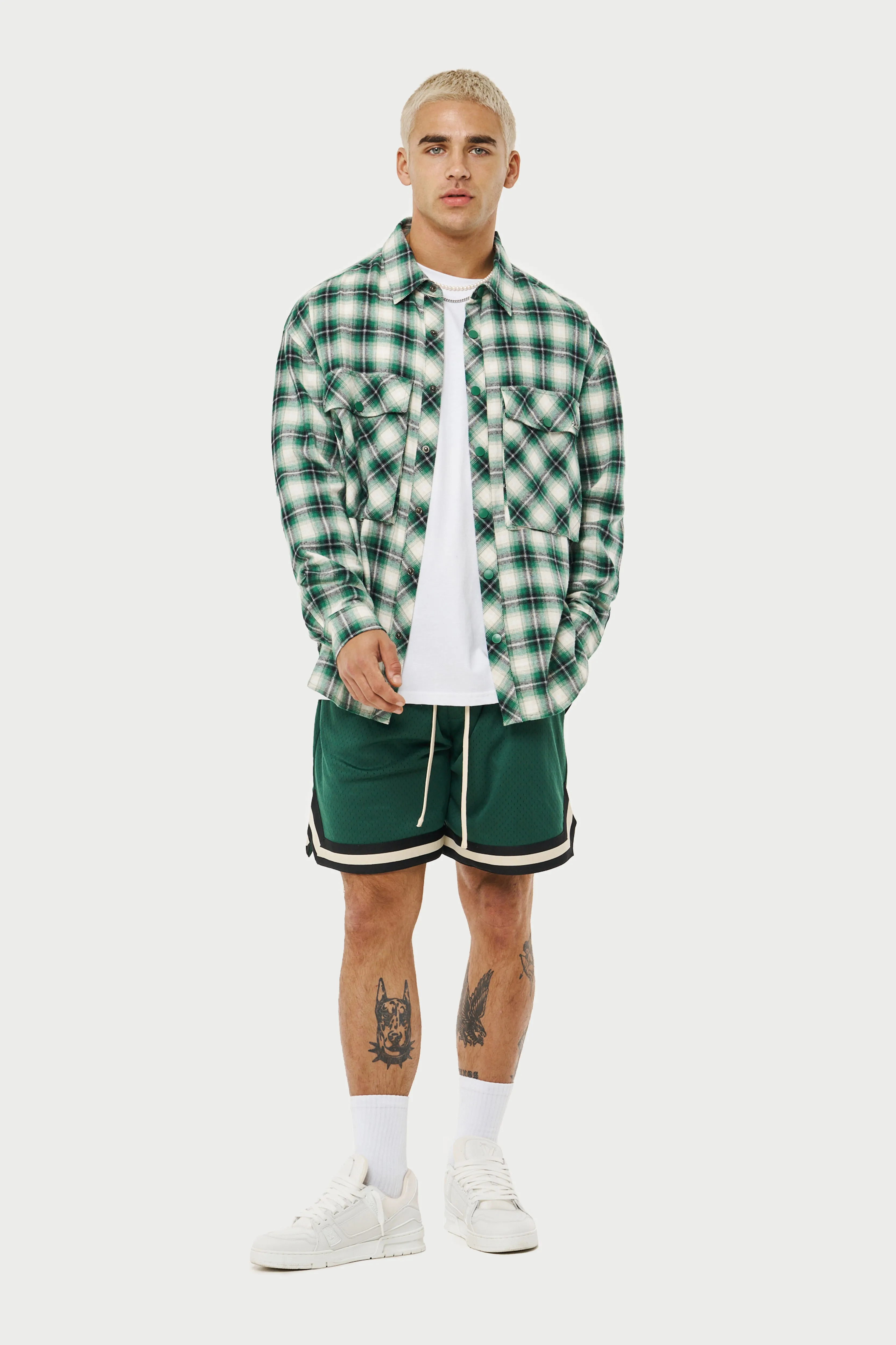 COPYRIGHT CHECK RELAXED SHIRT - GREEN