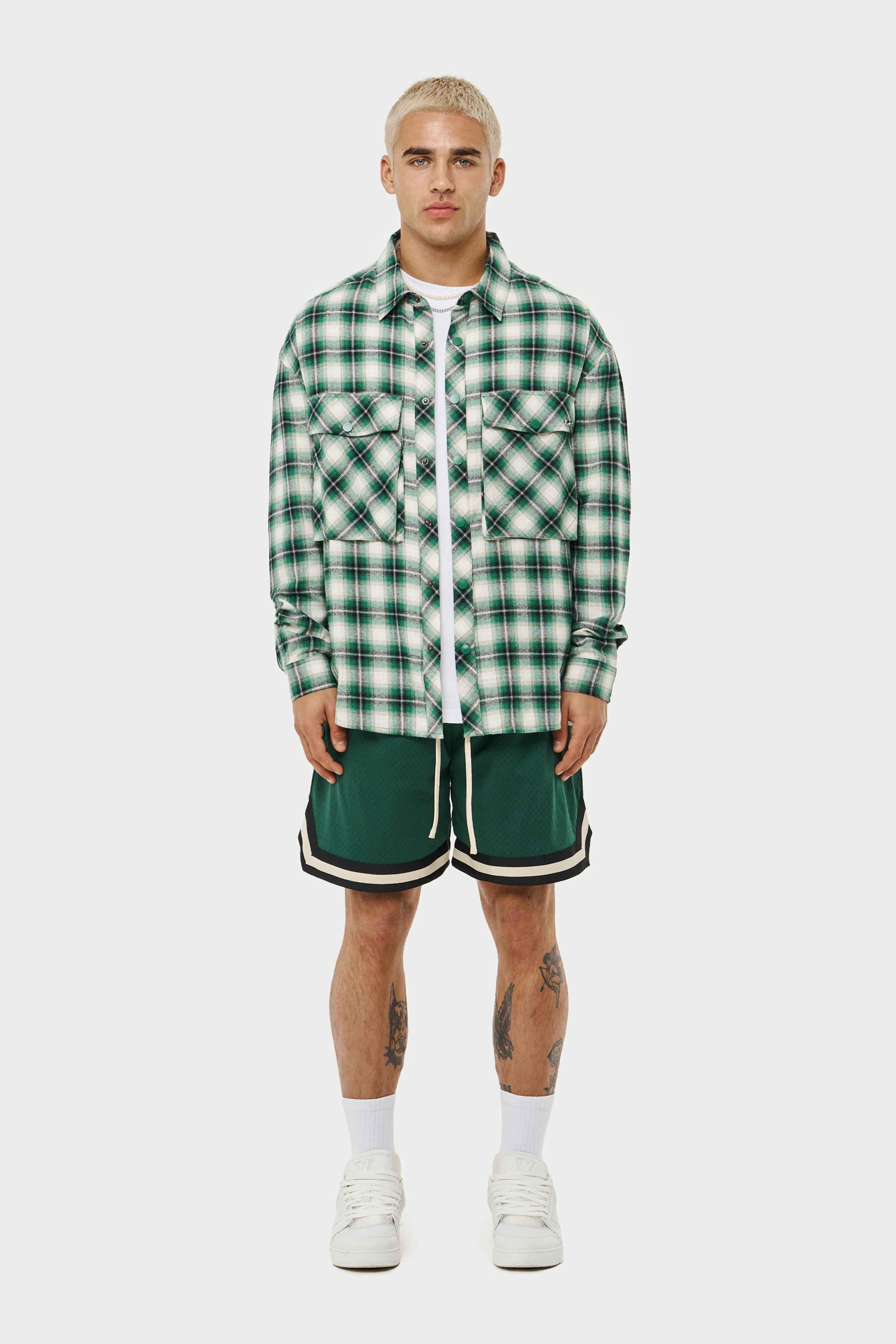 COPYRIGHT CHECK RELAXED SHIRT - GREEN