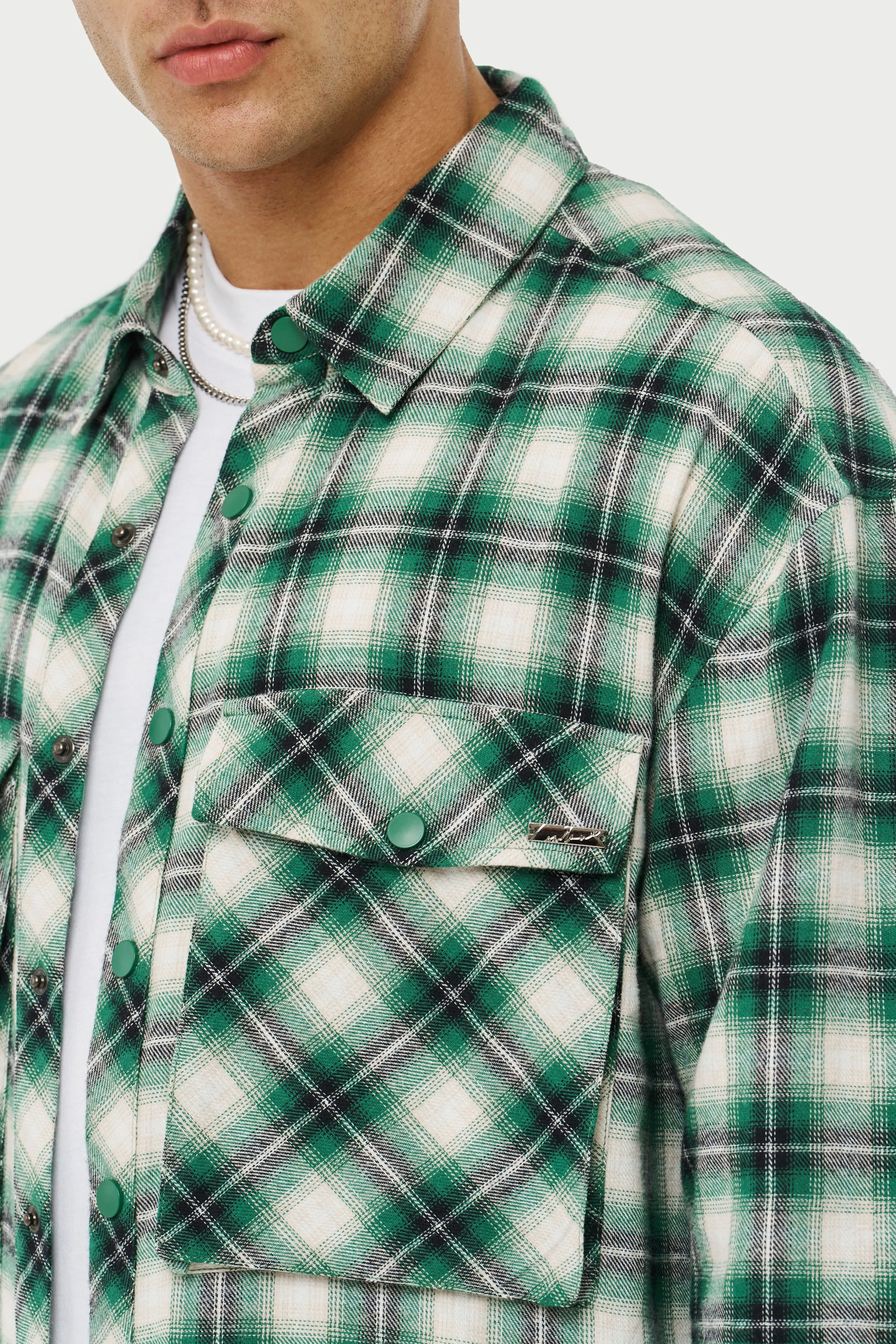 COPYRIGHT CHECK RELAXED SHIRT - GREEN