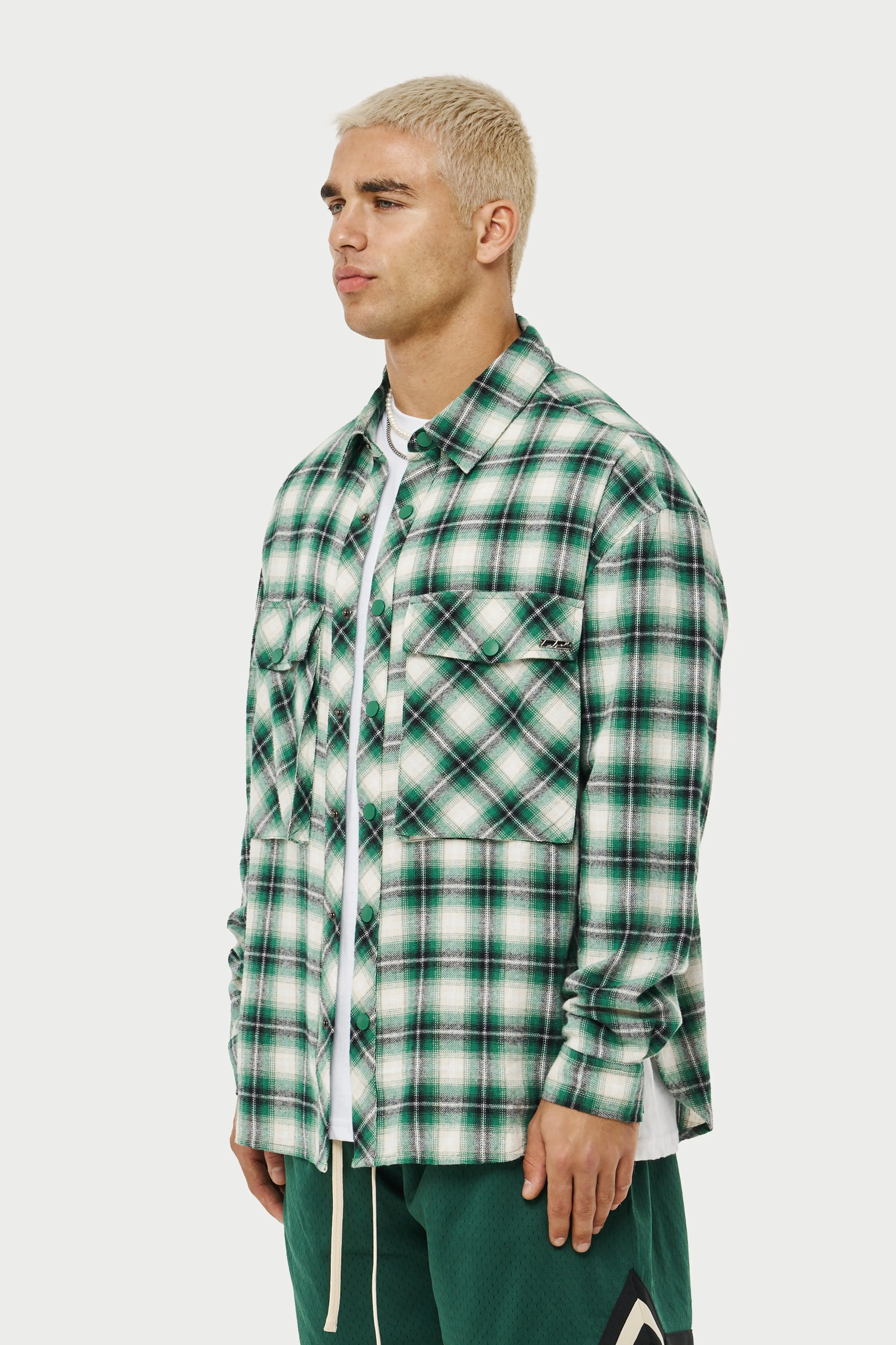 COPYRIGHT CHECK RELAXED SHIRT - GREEN