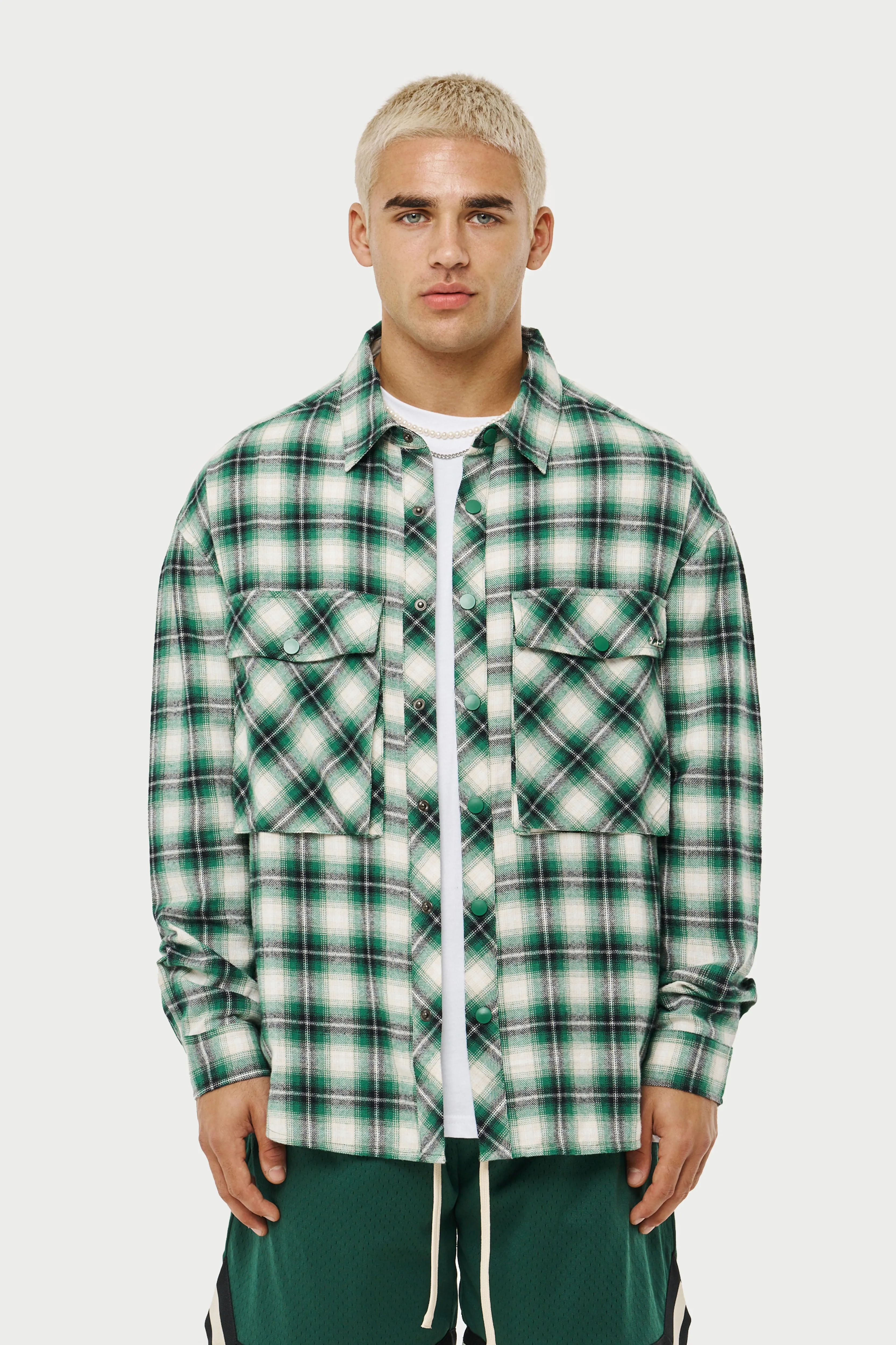COPYRIGHT CHECK RELAXED SHIRT - GREEN