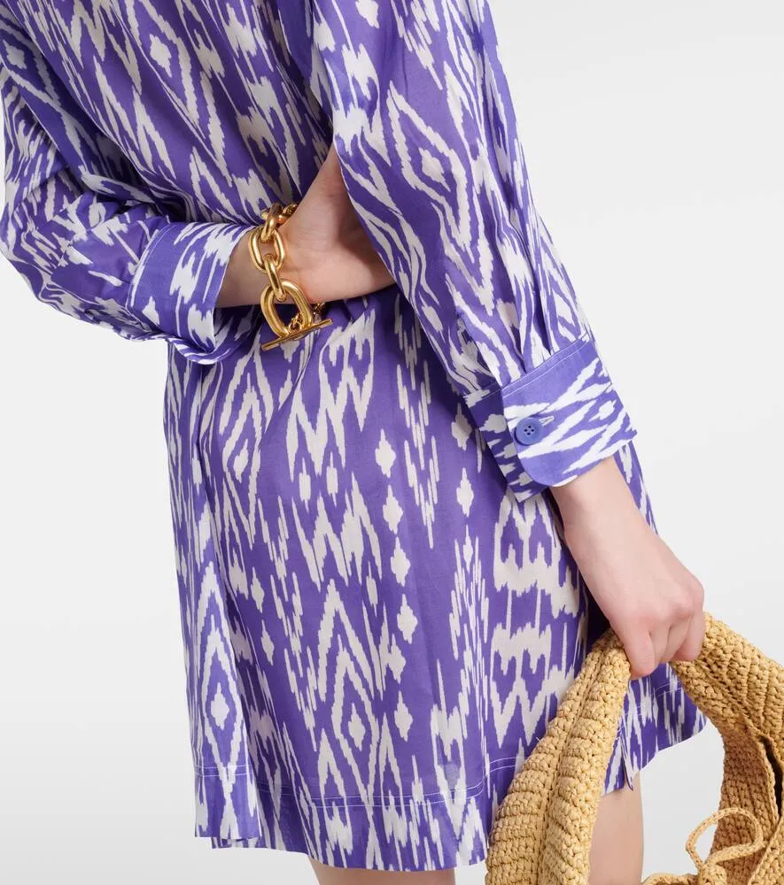 Eres Hurricane printed cotton shirt dress