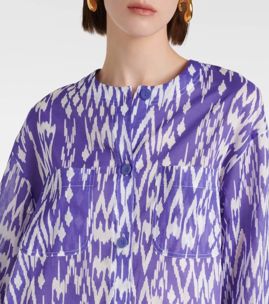 Eres Hurricane printed cotton shirt dress