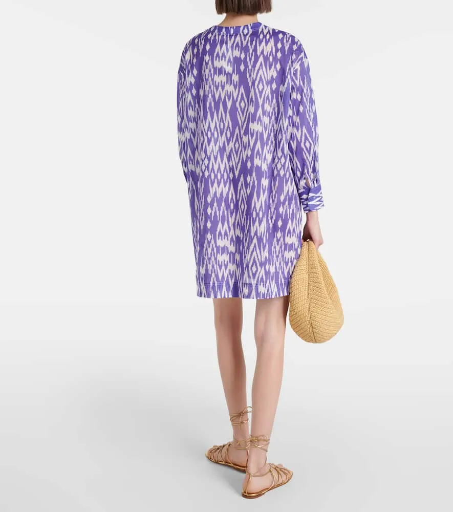 Eres Hurricane printed cotton shirt dress