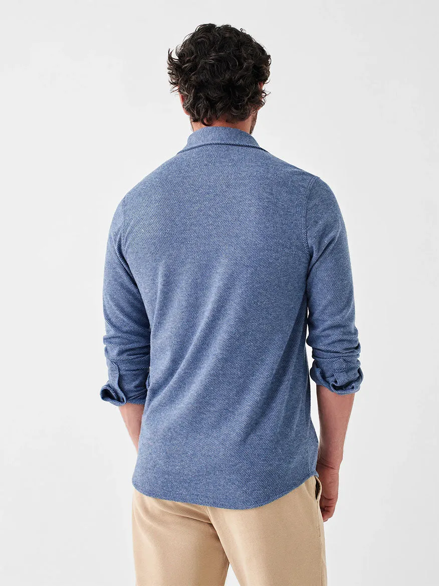 Faherty Brand Legend Sweater Shirt in Glacier Blue Twill