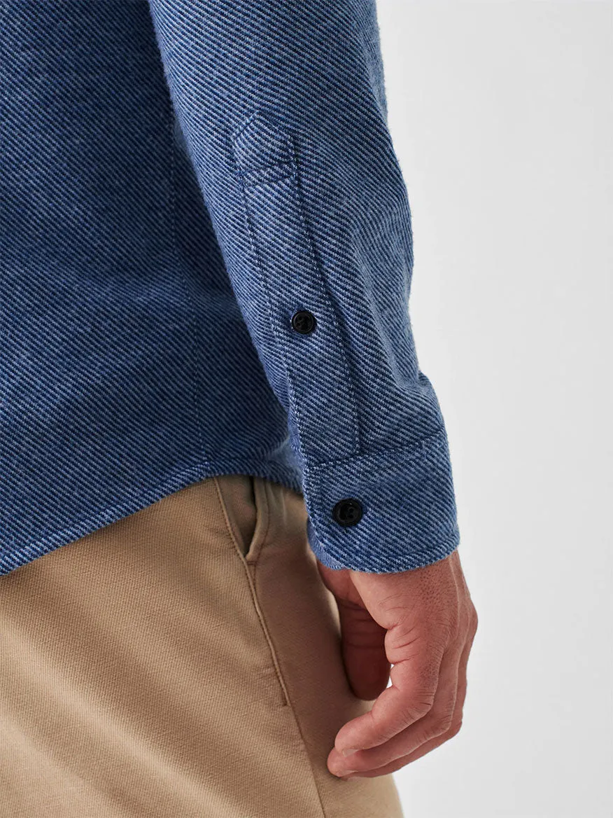 Faherty Brand Legend Sweater Shirt in Glacier Blue Twill