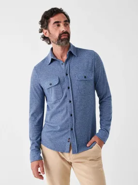 Faherty Brand Legend Sweater Shirt in Glacier Blue Twill