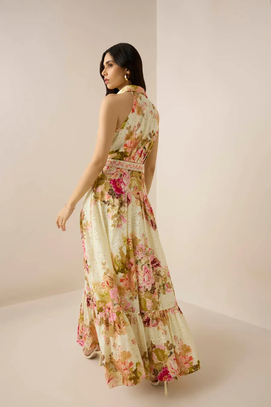 Hemant & Nandita Sama Long Dress with Belt