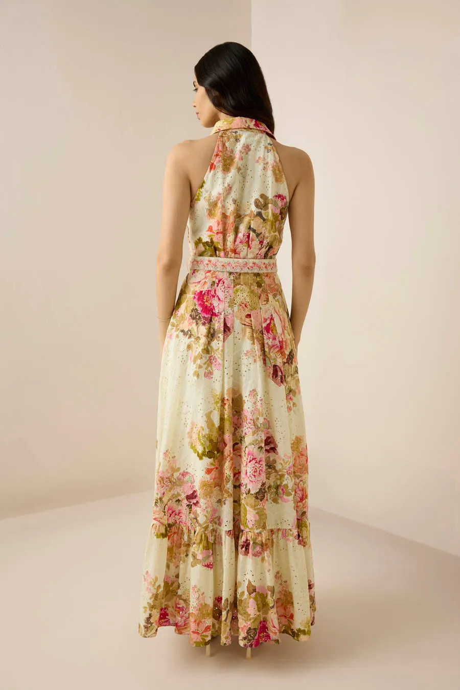 Hemant & Nandita Sama Long Dress with Belt