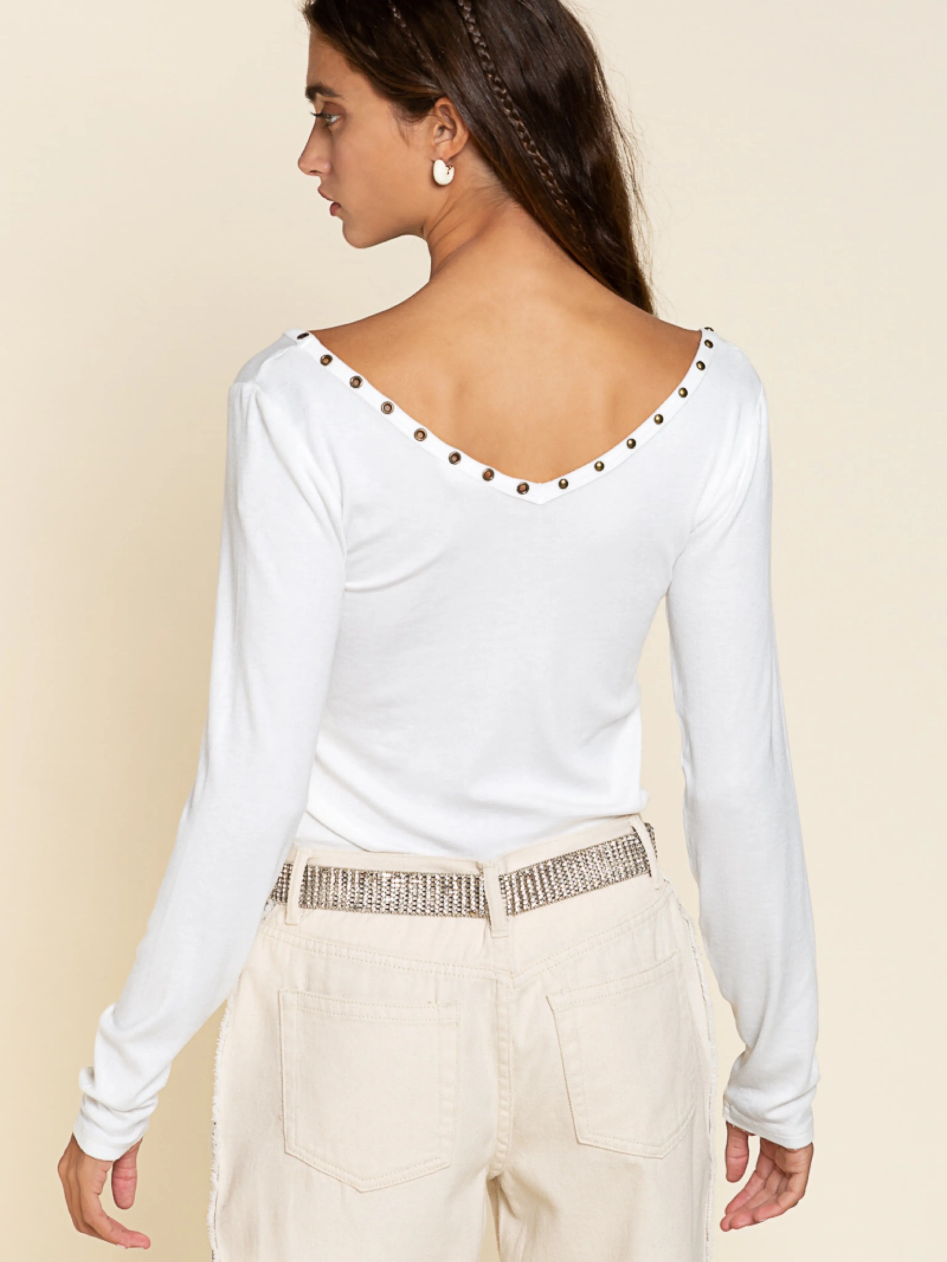 Long Sleeve V-Neck Tee