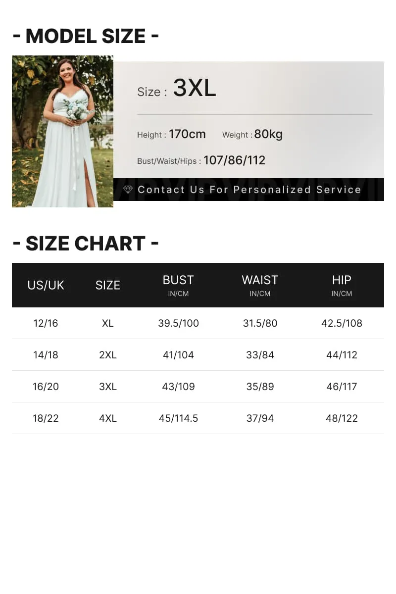 Plus Size Boho Beach Wedding Dress A-line Sleeveless