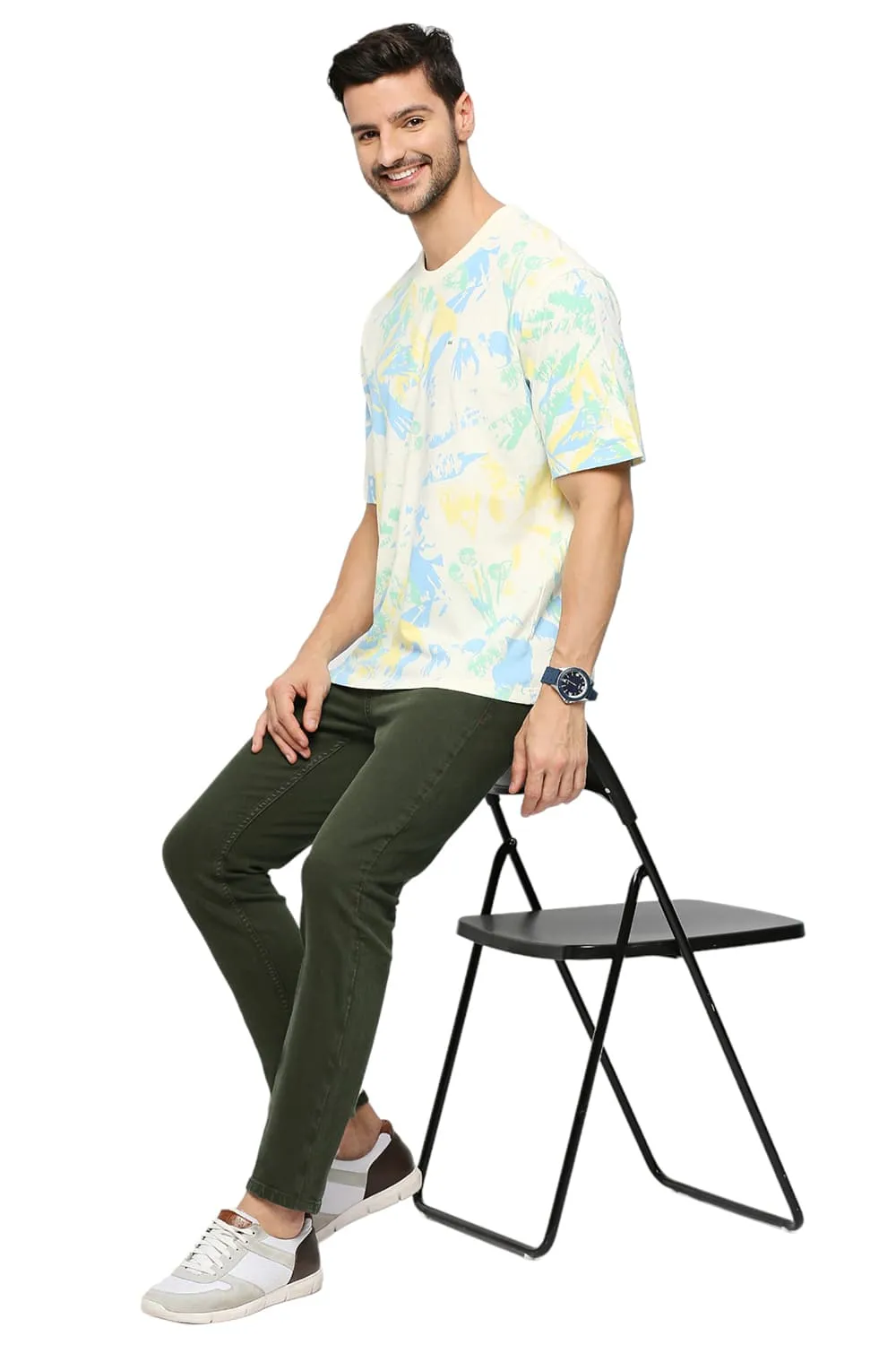 Relaxed Fit Cotton Printed Crew T-shirts