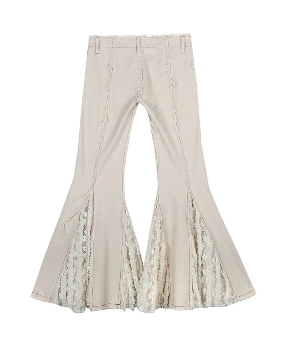 Untrimmed Bootcut Pants
