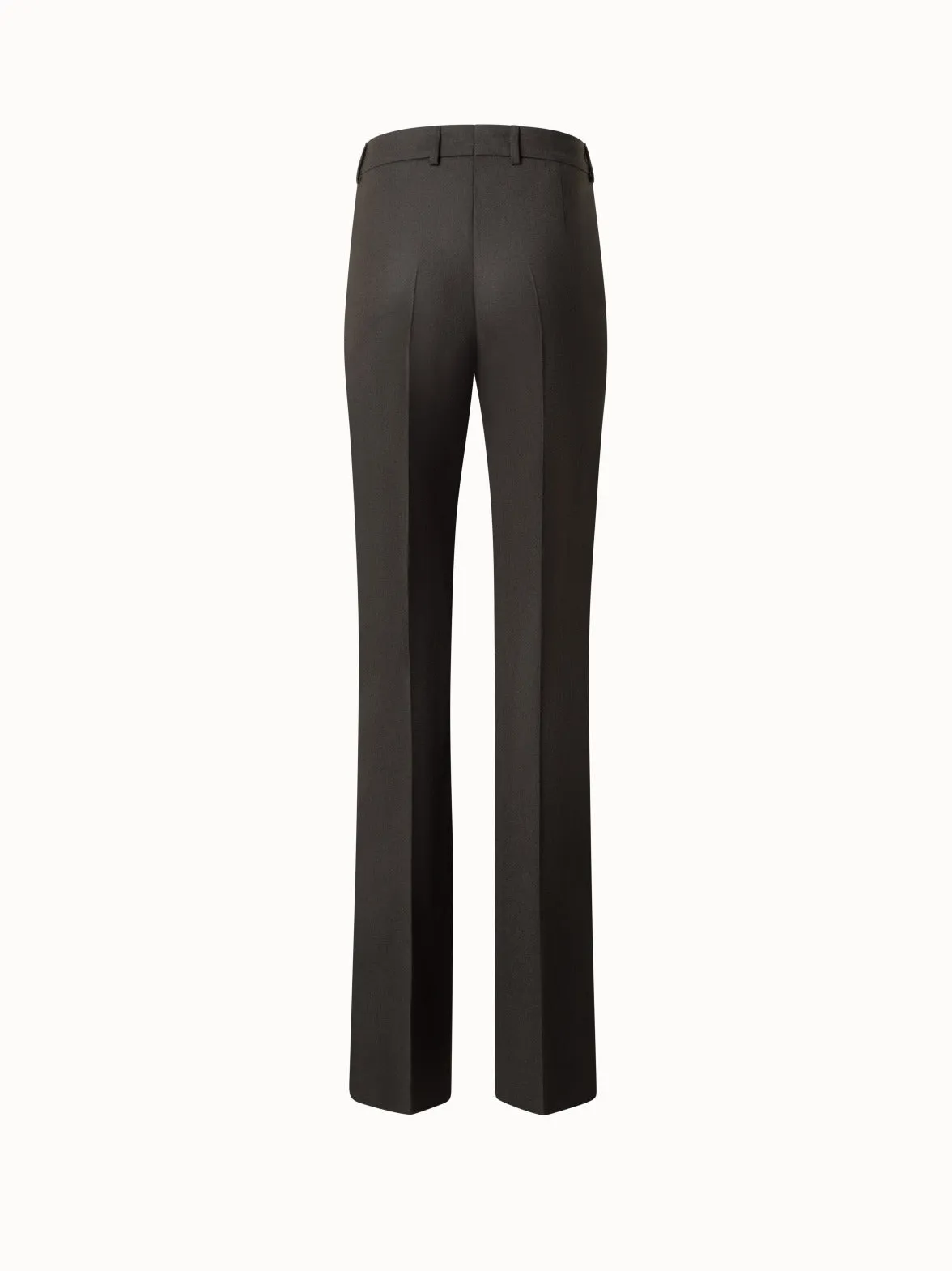 Wool Stretch Flannel Bootcut Pants