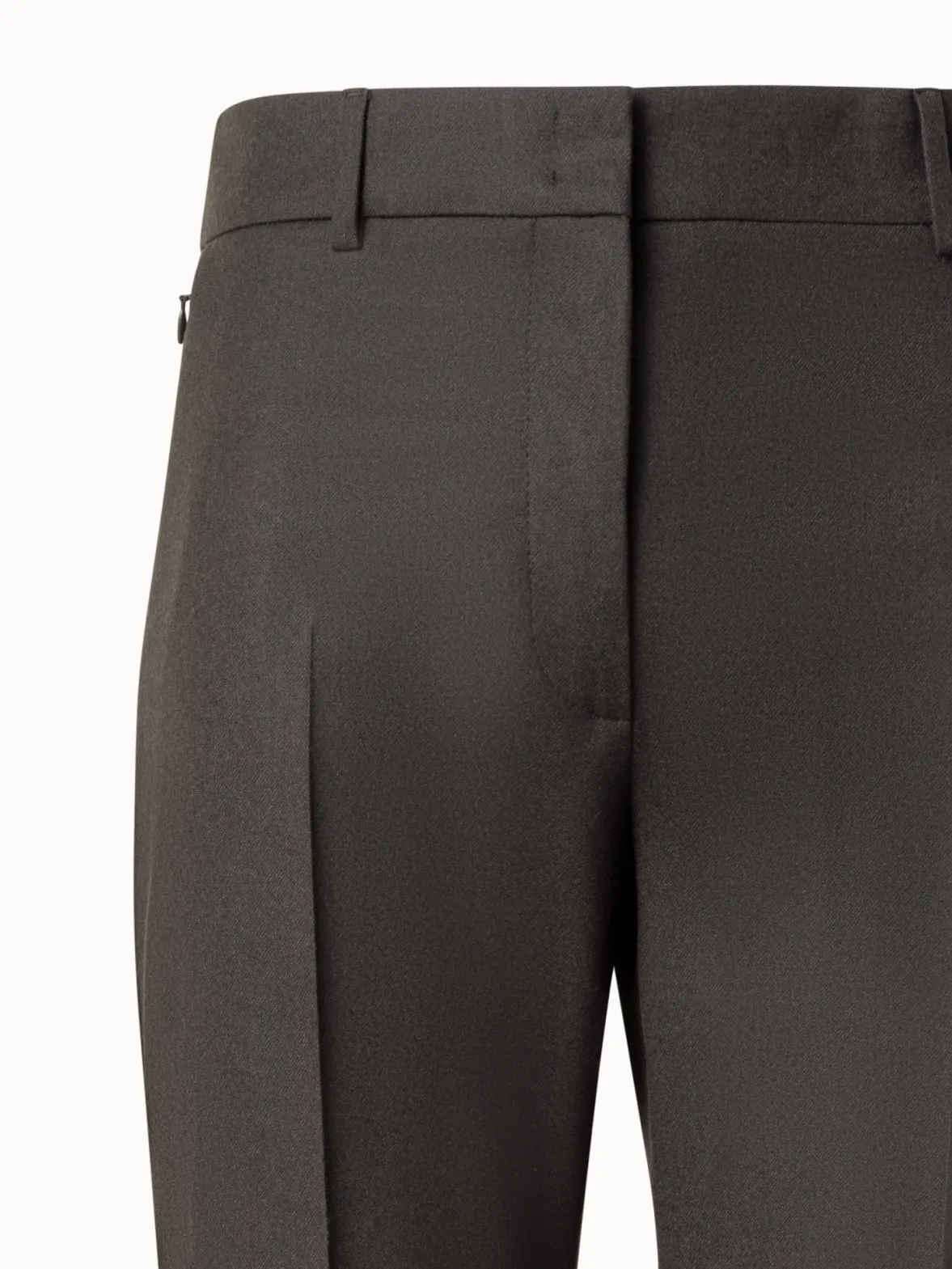 Wool Stretch Flannel Bootcut Pants