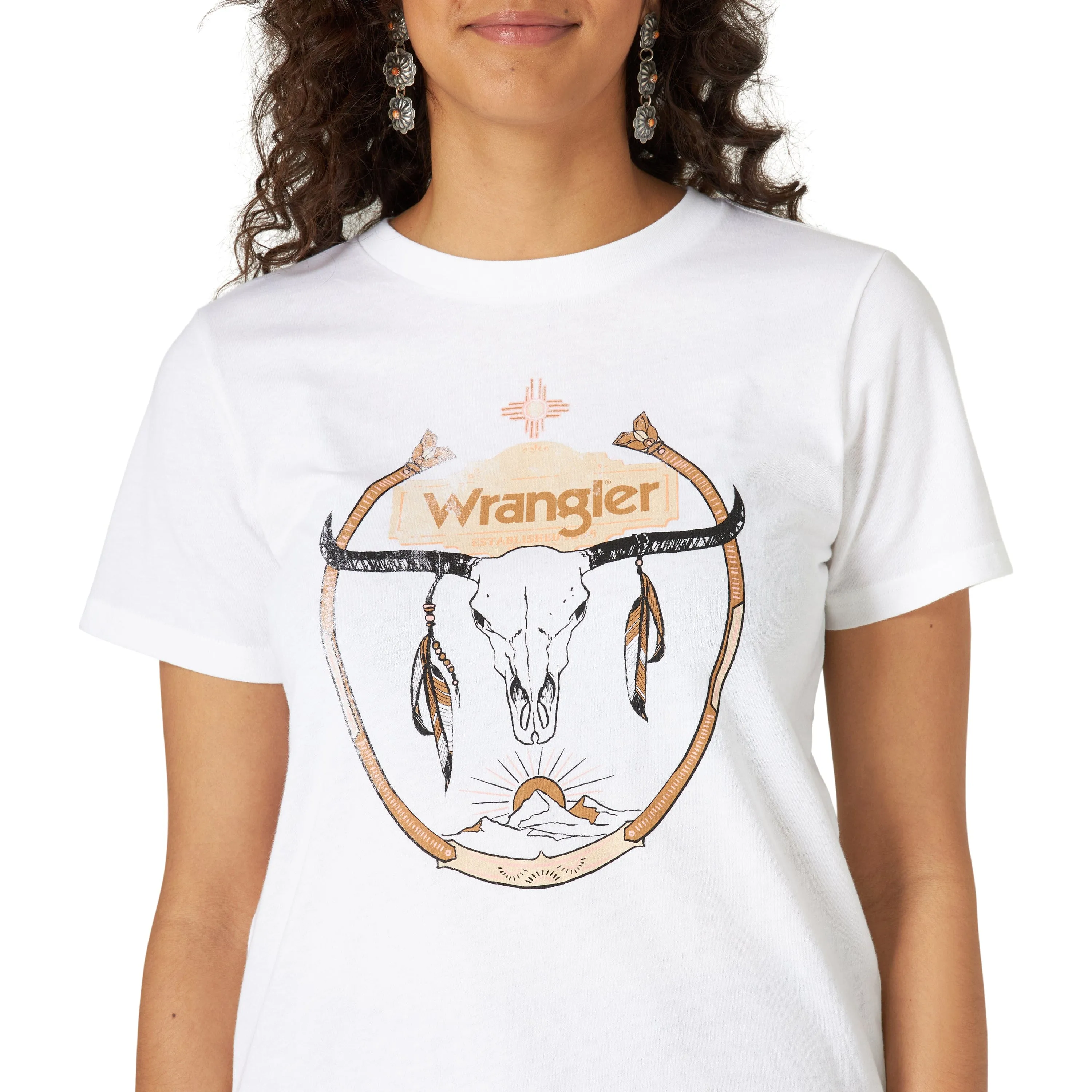 Wrangler Women's Retro Steer Head Sunrise Graphic Tee 112318878